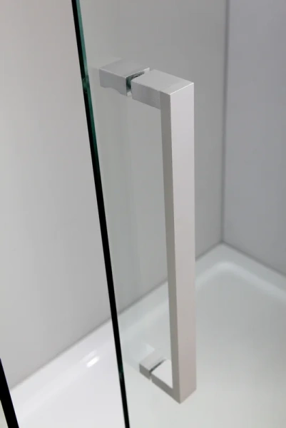 Душевой уголок Black&White Stellar Wind 120x80 см профиль хром, стекло прозрачное 2028012 (детальная фотография), 120х80