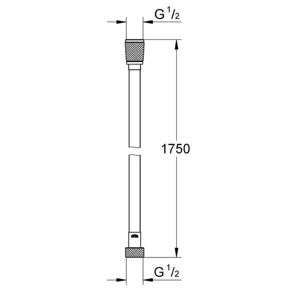Шланг для душа Grohe Silverflex фантомный черный 28362KF1 (детальная фотография), шланги для душа