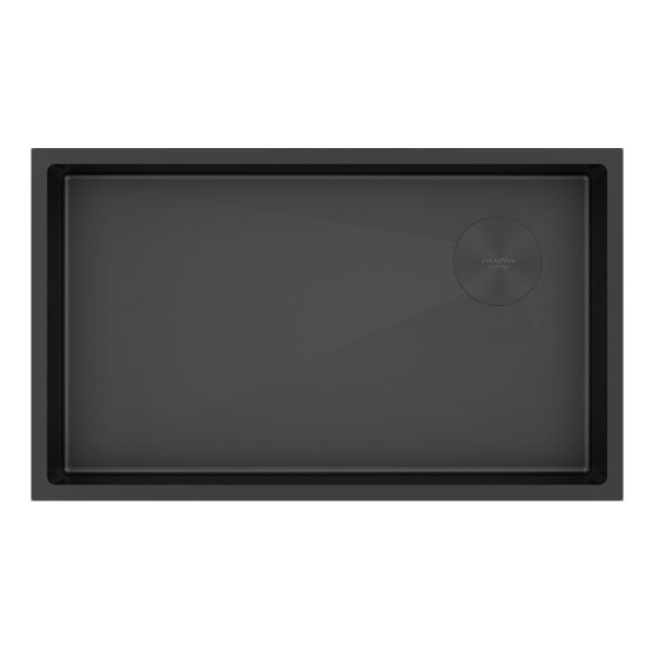 Мойка для кухни Paulmark Next-Skew 74 см черная матовая PM887444-MBN (детальная фотография)