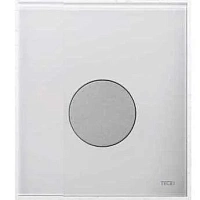 Клавиша смыва для писсуара, цвет стекла белый, цвет кнопки нержавеющая сталь, Tece TECEloop 9242661