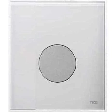 Клавиша смыва для писсуара, цвет стекла белый, цвет кнопки нержавеющая сталь, Tece TECEloop 9242661