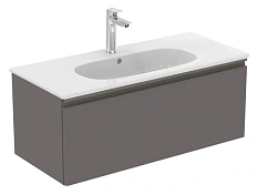 Тумба под раковину подвесная Ideal Standard Tesi 100 см серо-коричневый темный матовый