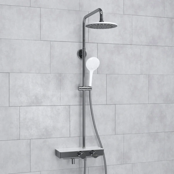 Душевая стойка WasserKRAFT Aller хром A113.067.155.CH Thermo (детальная фотография), хром