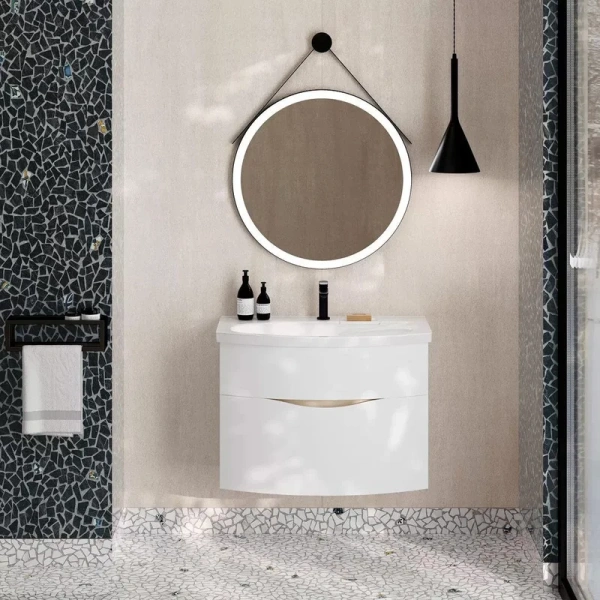 Тумба под раковину подвесная Kerama Marazzi Riva 80 cм белая RV.80\WHT.M (детальная фотография), в наличии