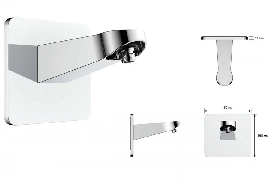 Верхний душ Vincea Inspire вороненая сталь VSHD-3I3CGM (детальная фотография) index_1
